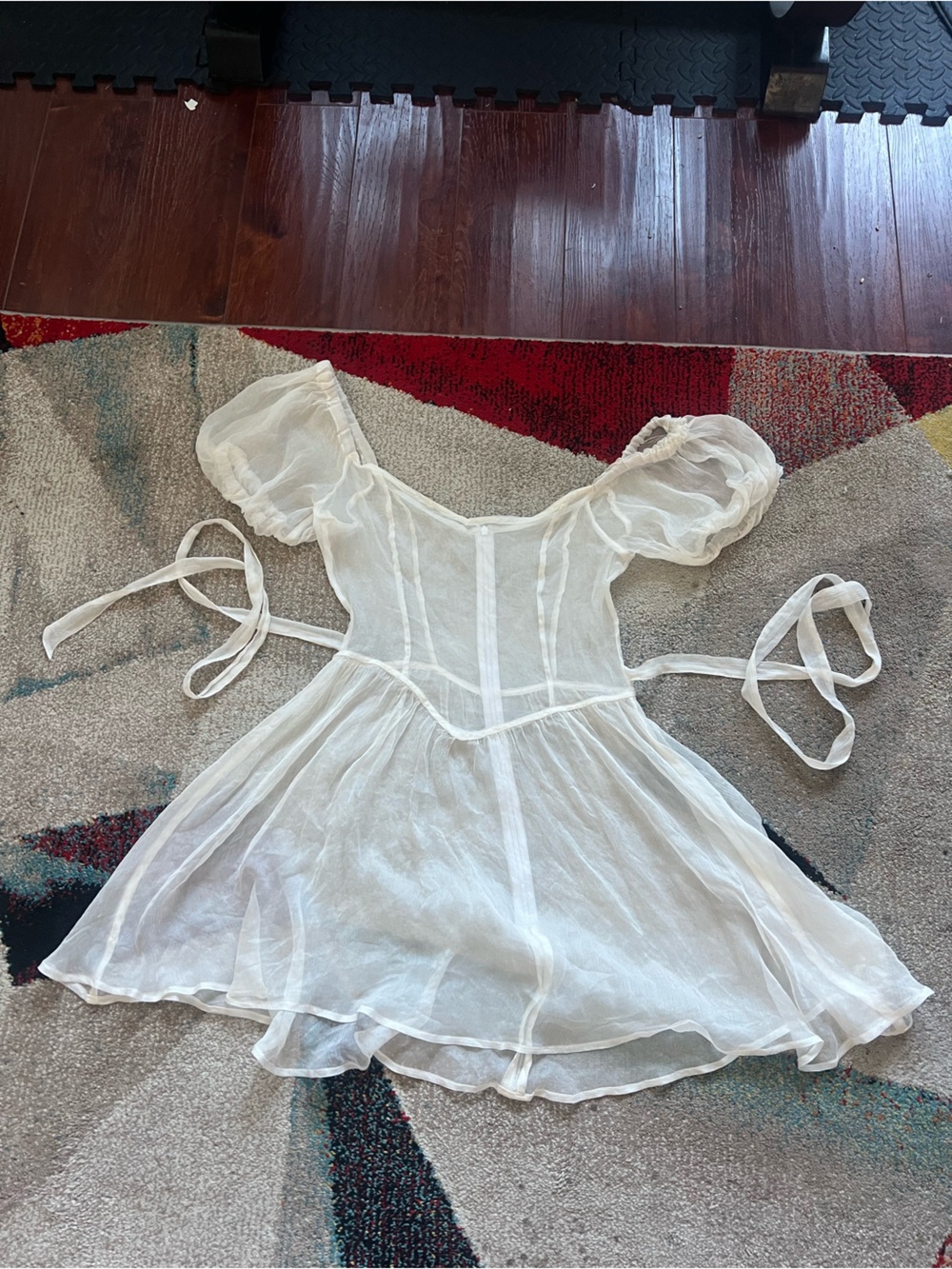 VGUC Fashion Brand Company Sheer Virgin Dress in Cream Size Small